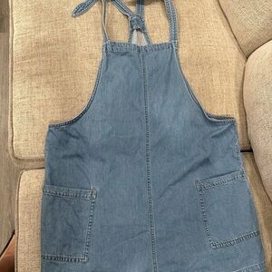 Celebrity Pink overalls -Light Blue Denim Fabric shorts , adjustable ties-XL